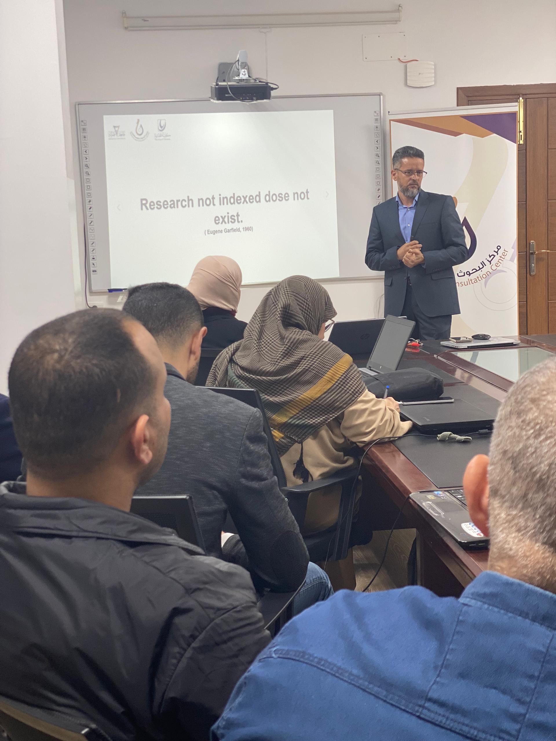 تنظيم ورشة عمل بعنوان:  الباحث المحترف في العصر الرقمي 